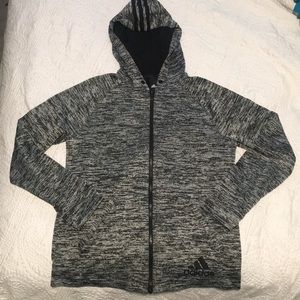 Adidas Soft Knit Grey & Black Hoodie, M